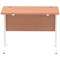 Impulse 1000mm Slim Rectangular Desk, White Cantilever Leg, Beech