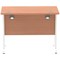 Impulse 1000mm Slim Rectangular Desk, White Cantilever Leg, Beech