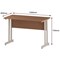 Impulse 1200mm Slim Rectangular Desk, White Cantilever Leg, Beech