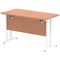 Impulse 1200mm Slim Rectangular Desk, White Cantilever Leg, Beech