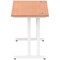 Impulse 1200mm Slim Rectangular Desk, White Cantilever Leg, Beech