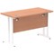 Impulse 1200mm Slim Rectangular Desk, White Cantilever Leg, Beech