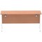 Impulse 1600mm Slim Rectangular Desk, White Cantilever Leg, Beech