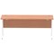 Impulse 1800mm Slim Rectangular Desk, White Cantilever Leg, Beech