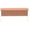Impulse 1800mm Slim Rectangular Desk, White Cantilever Leg, Beech