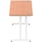 Impulse 1800mm Slim Rectangular Desk, White Cantilever Leg, Beech