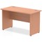 Impulse 1200mm Slim Rectangular Desk, Panel End Leg, Beech