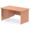 Impulse 1400mm Rectangular Desk With 2 Drawer Fixed Pedestal, Panel End Leg, Beech