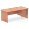Impulse 1800mm Rectangular Desk With 2 Drawer Fixed Pedestal, Panel End Leg, Beech