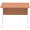Impulse 1000mm Rectangular Desk, White Cable Managed Leg, Beech