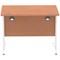 Impulse 1000mm Rectangular Desk, White Cable Managed Leg, Beech