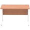 Impulse 1200mm Rectangular Desk, White Cable Managed Leg, Beech