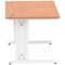 Impulse 1200mm Rectangular Desk, White Cable Managed Leg, Beech