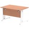 Impulse 1200mm Rectangular Desk, White Cable Managed Leg, Beech