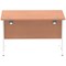 Impulse 1200mm Rectangular Desk, White Cable Managed Leg, Beech