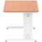 Impulse 1200mm Rectangular Desk, White Cable Managed Leg, Beech