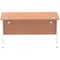 Impulse 1400mm Rectangular Desk, White Cable Managed Leg, Beech