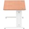Impulse 1600mm Rectangular Desk, White Cable Managed Leg, Beech