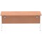 Impulse 1800mm Rectangular Desk, White Cable Managed Leg, Beech