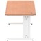 Impulse 1800mm Rectangular Desk, White Cable Managed Leg, Beech