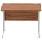 Impulse 1000mm Rectangular Desk, Silver Cantilever Leg, Walnut