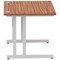 Impulse 1000mm Rectangular Desk, Silver Cantilever Leg, Walnut