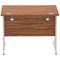 Impulse 1000mm Rectangular Desk, Silver Cantilever Leg, Walnut