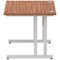 Impulse 1000mm Rectangular Desk, Silver Cantilever Leg, Walnut