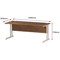 Impulse 1800mm Rectangular Desk, White Cantilever Leg, Walnut