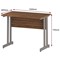 Impulse 1000mm Slim Rectangular Desk, Silver Cantilever Leg, Walnut Impulse 1000mm Slim Rectangular Desk, Silver Cantilever Leg, Walnut