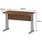 Impulse 1200mm Slim Rectangular Desk, Silver Cantilever Leg, Walnut Impulse 1200mm Slim Rectangular Desk, Silver Cantilever Leg, Walnut