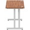 Impulse 1200mm Slim Rectangular Desk, Silver Cantilever Leg, Walnut