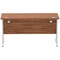 Impulse 1400mm Slim Rectangular Desk, Silver Cantilever Leg, Walnut