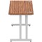 Impulse 1600mm Slim Rectangular Desk, Silver Cantilever Leg, Walnut