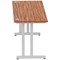 Impulse 1800mm Slim Rectangular Desk, Silver Cantilever Leg, Walnut