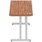 Impulse 1800mm Slim Rectangular Desk, Silver Cantilever Leg, Walnut
