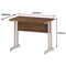 Impulse 1000mm Slim Rectangular Desk, White Cantilever Leg, Walnut Impulse 1000mm Slim Rectangular Desk, White Cantilever Leg, Walnut