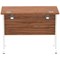 Impulse 1000mm Slim Rectangular Desk, White Cantilever Leg, Walnut