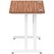 Impulse 1000mm Slim Rectangular Desk, White Cantilever Leg, Walnut