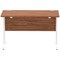 Impulse 1200mm Slim Rectangular Desk, White Cantilever Leg, Walnut