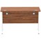 Impulse 1200mm Slim Rectangular Desk, White Cantilever Leg, Walnut