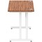 Impulse 1200mm Slim Rectangular Desk, White Cantilever Leg, Walnut