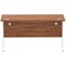 Impulse 1400mm Slim Rectangular Desk, White Cantilever Leg, Walnut