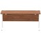 Impulse 1600mm Slim Rectangular Desk, White Cantilever Leg, Walnut