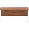 Impulse 1600mm Slim Rectangular Desk, White Cantilever Leg, Walnut