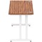 Impulse 1600mm Slim Rectangular Desk, White Cantilever Leg, Walnut