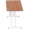 Impulse 1800mm Slim Rectangular Desk, White Cantilever Leg, Walnut