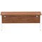 Impulse 1800mm Slim Rectangular Desk, White Cantilever Leg, Walnut