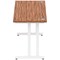 Impulse 1800mm Slim Rectangular Desk, White Cantilever Leg, Walnut