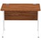 Impulse 1000mm Rectangular Desk, White Cable Managed Leg, Walnut